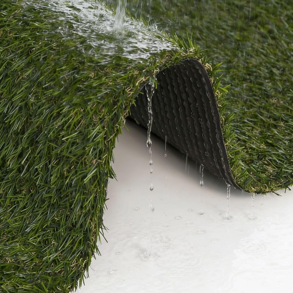 Mazovia Erba Sintetica Balcone 250x550cm Verde Resistente Alle Intemperie | Erba Sintetica per Terrazza Facile da Pulire Resistente All'acqua Resistente Ai Raggi UV Robusto Realistico Venduto al Metro
