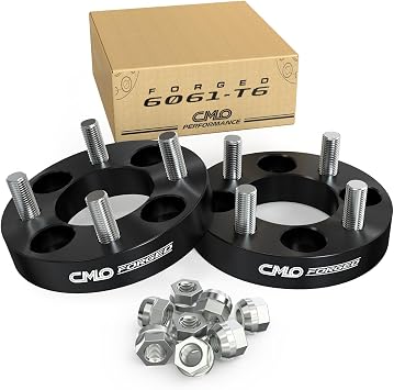 Customadeonly 4x114.3 to 4x100 Lugcentric Wheel Adapters 2PC 20mm Black Forged - 71mm Center Bore - M12x1.5 - Fix Offset, Improve Stance & Appearance