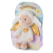 NICI Angelo Custode La La Lammie 30 cm in Scatola Regalo – Pecorella di pezza per Bambine, Bambini e Neonati – Pupazzo Imbottito da Regalare per i Giochi e Le Coccole – Animali di Peluche, Bianco, Oro