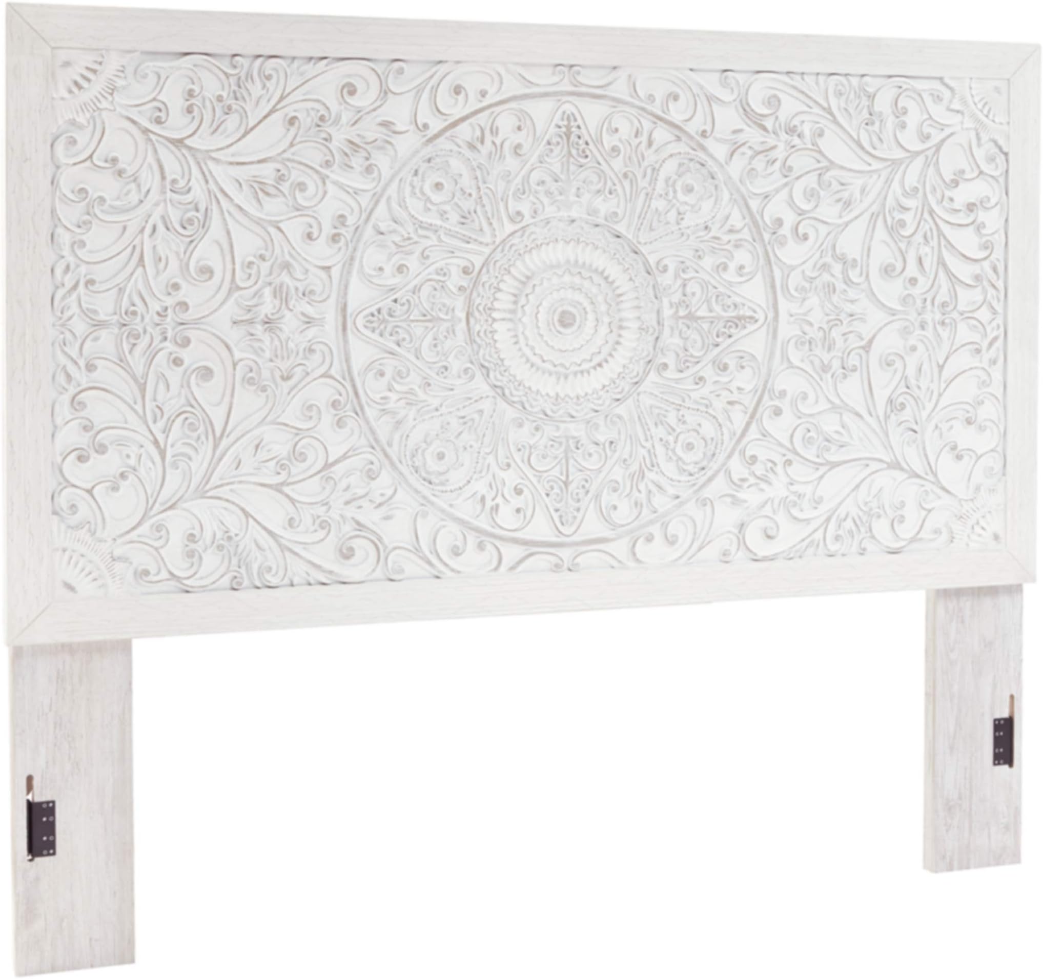 Paxberry Boho Chic Panel Adjustable Headboard ONLY, King, Whitewash