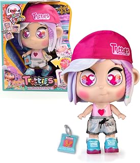 Trotties - Emma Magic Lights, New York Purple Hair Doll, Has Sneakers with Colorful Lights and Sound, Emoji Eyes, 3 Years, Famous (TFT11000)