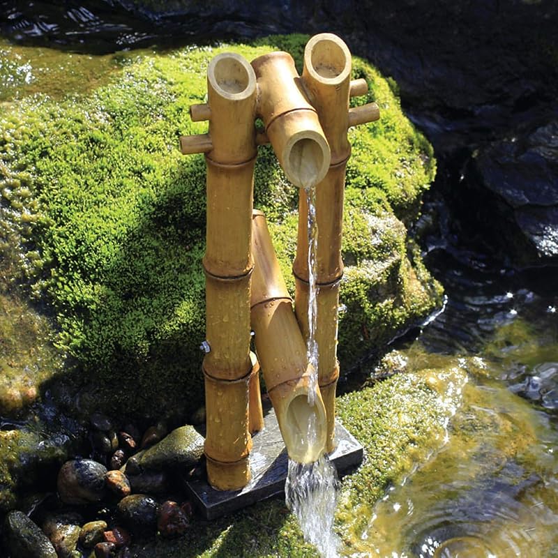 Aquascape Deer Scarer Bamboo Fountain Fountain for Ponds and Water Gardens, Shishi-Odoshi Inspired, Poly-Resin | 78306