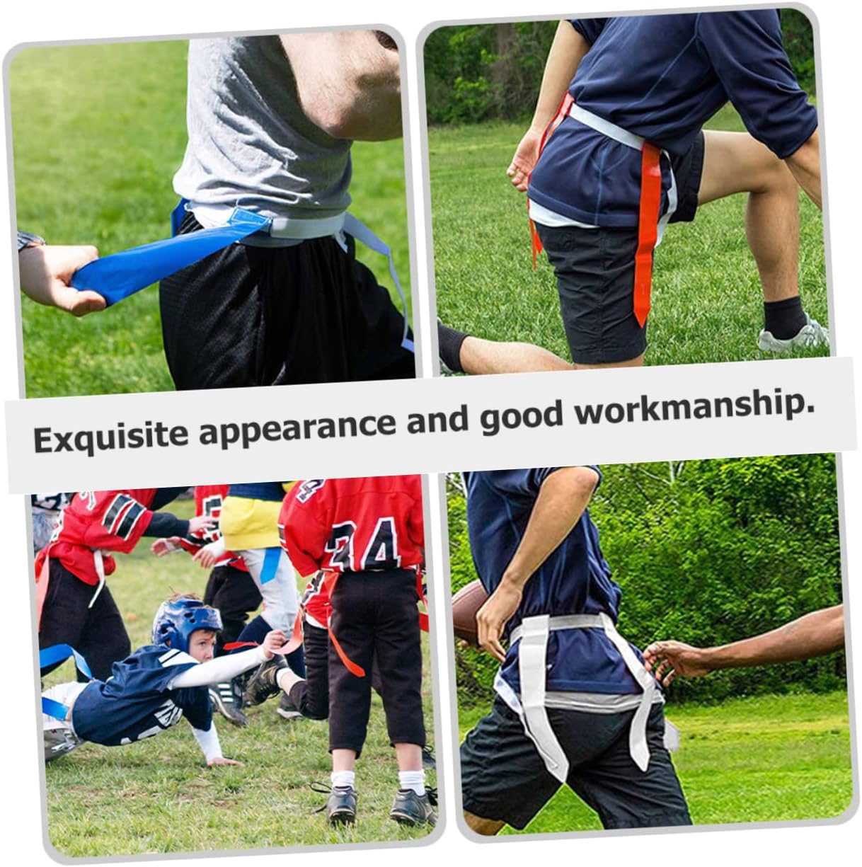 1set Football Flag Belt Flags for Youth Rugby Training for Outdoor Games Includes Belts and Cones for Team Sports