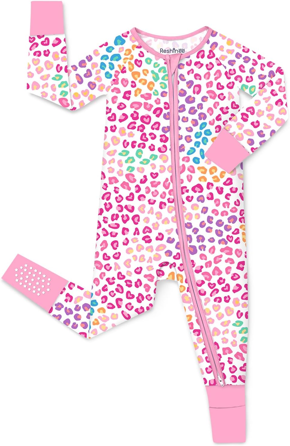 Viscose Derived from Bamboo Baby Footie Pajamas Convertible Newborn Sleeper for Baby Girl Zipper Onesie 0-24M