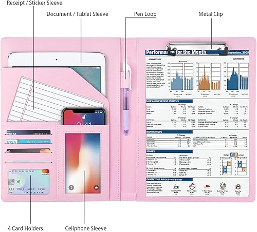 Vista 137 de WAVEYU Funda tipo cartera para mujer, bonita carpeta de cubierta de padfolio, organizador de documentos legales para Girasol