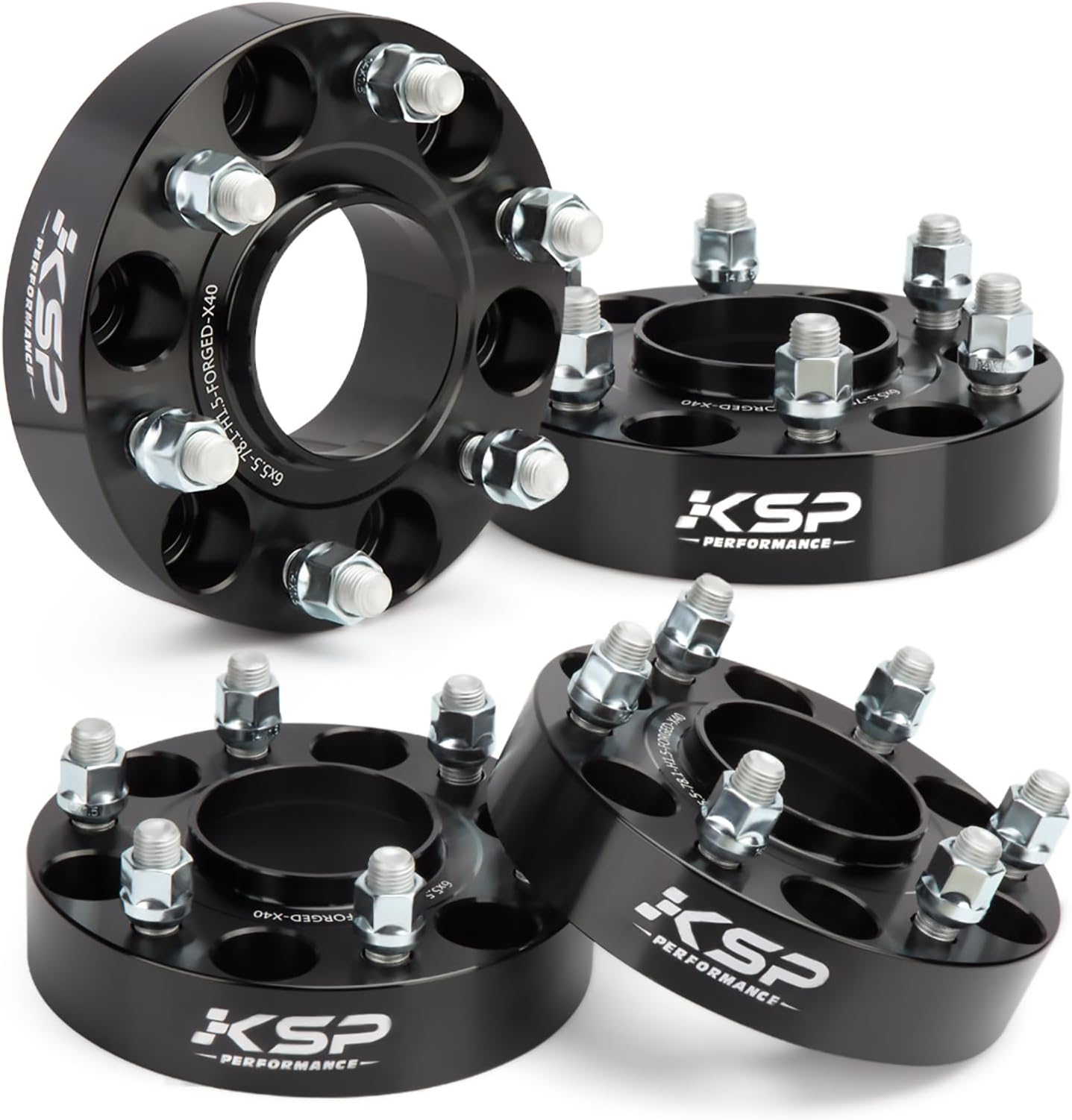 KSP 6X5.5 Wheel Spacers for Silverado Sierra,1.5"(38mm) Real Forged Spacers with 78.1mm Hub Bore M14x1.5 Studs fit for Tahoe Avalanche Express Suburban Sierra Yukon