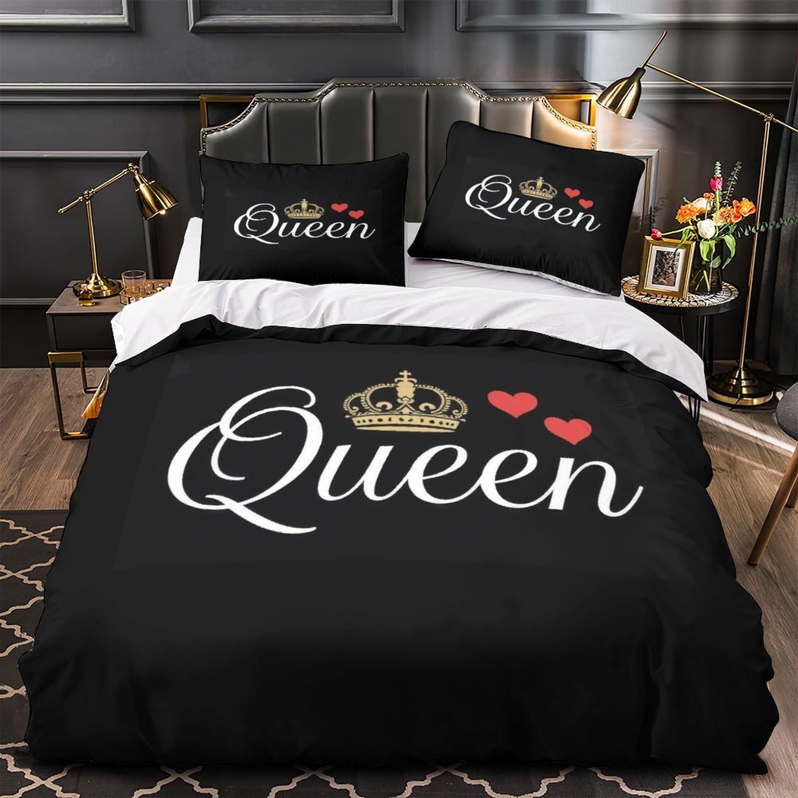 Housse de couette rose pourpre en microfibre premium ultra douce king 220x240