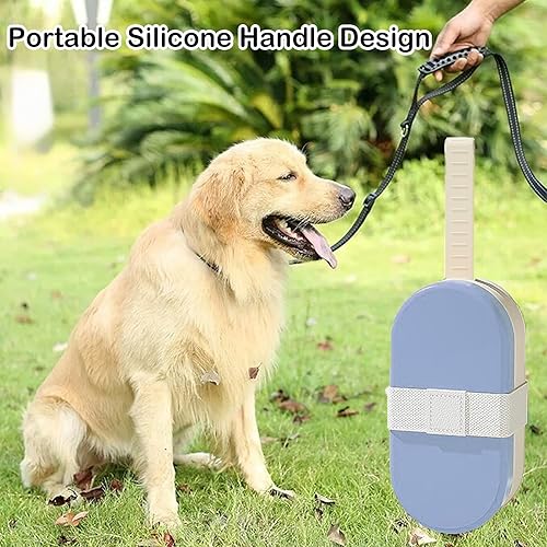 Miniatura 5 de Cuencos portátiles de viaje para mascotas, botella de agua de 8.5 onzas y recipientes de comida de 3.17 oz para perros y gatos, color azul