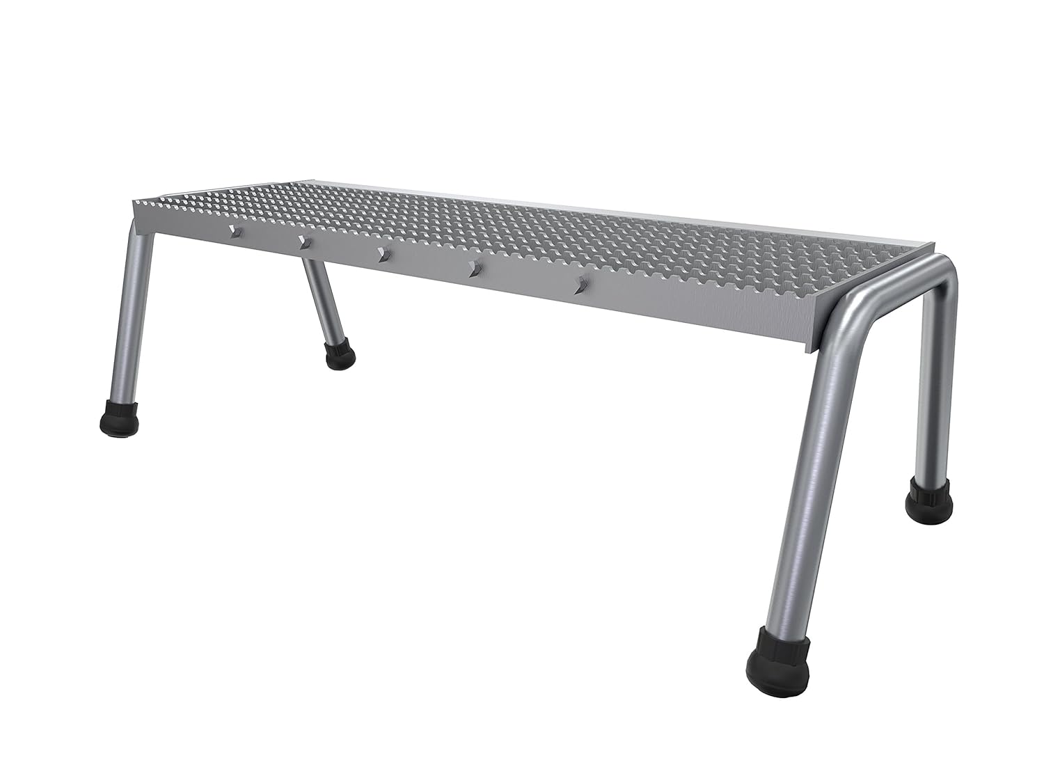 Vestil SSA-1W Aluminum 1 Step Wide Stand 500 Lb. Capacity Silver