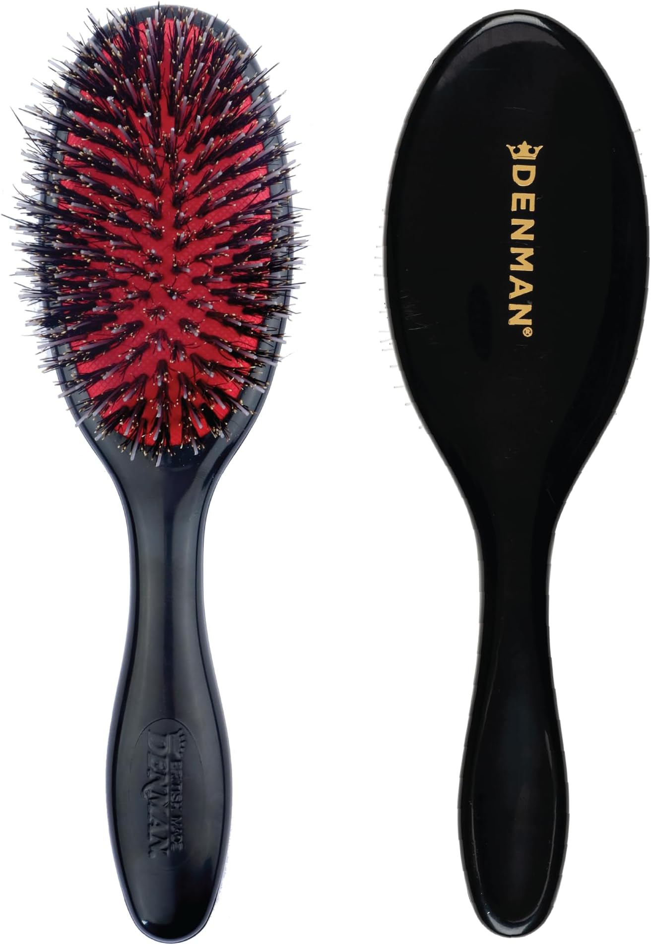 Denman Mini Style & Shine Hair Brush Boar & Nylon Bristles, D81S