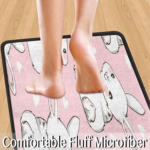 Vista 68 de Tapete de cocina acolchado con patrón de estrellas brillantes, antifatiga, juego de 2 piezas, duradero, resistente a las manchas, parte inferior