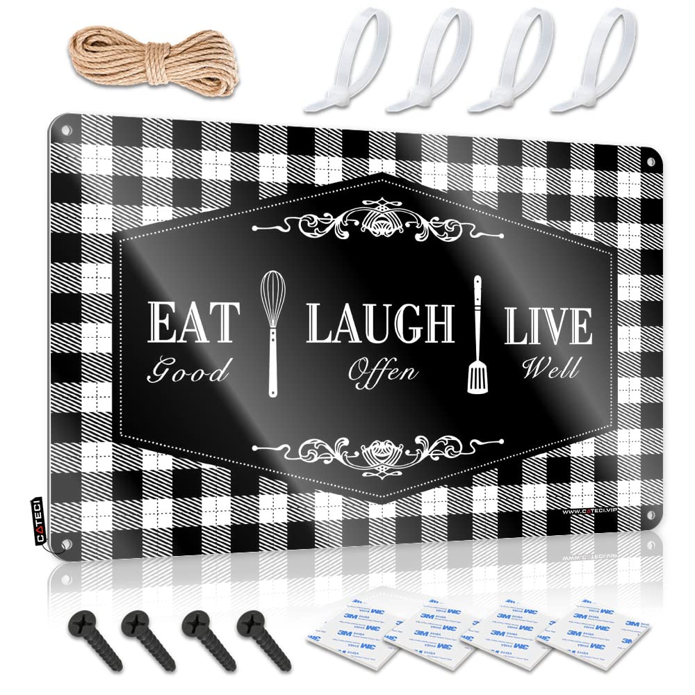 Vpguqarfr Colour Eat Laugh Live Chic Wall - Tin Sign Accessories Hanging Wall Decor(30X40cm)