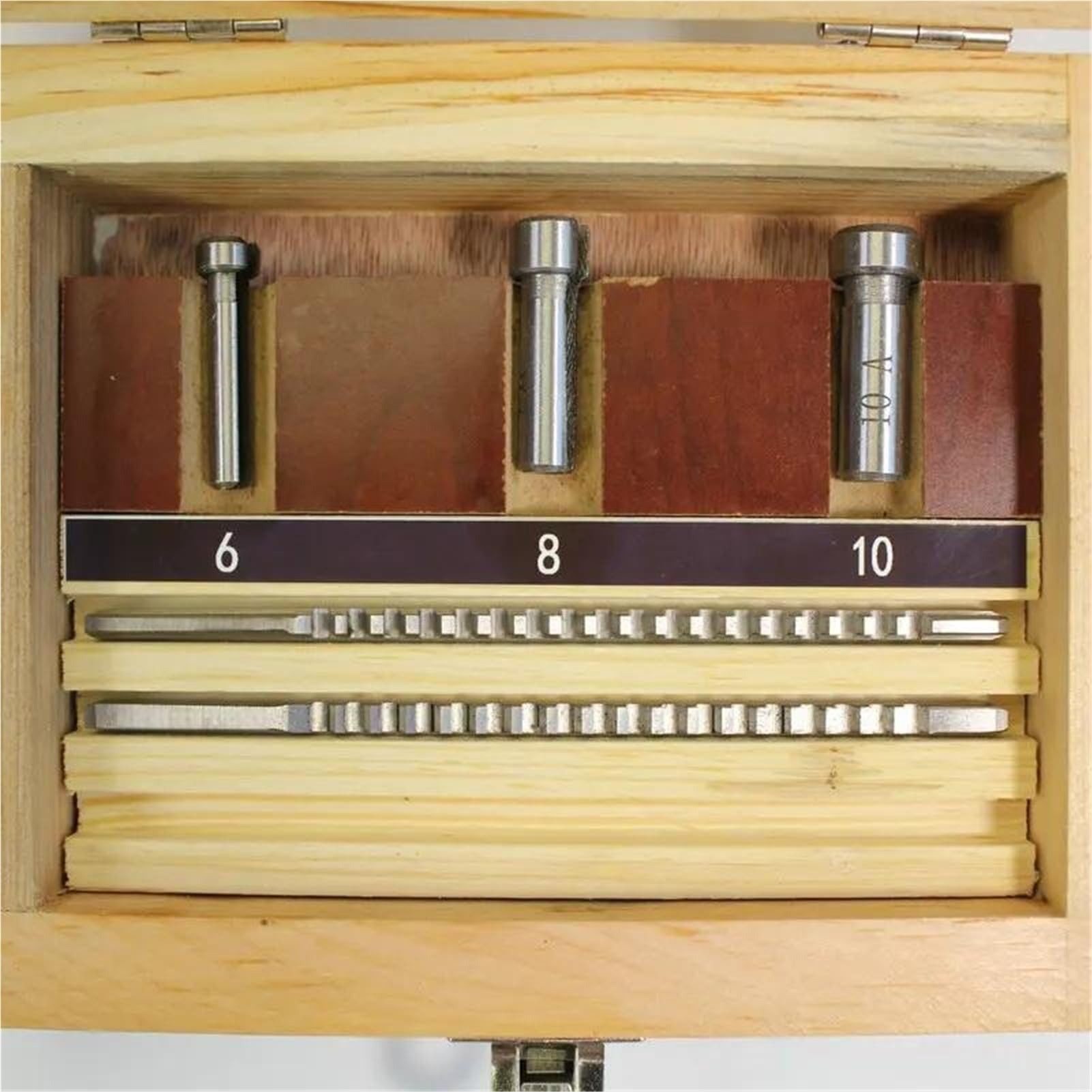 Juego de brochas HSS for chaveteros 6 piezas, 2 mm y 3 hss | Casquillos con collar de 6/8/10 mm y calzas, herramientas de corte CNC)