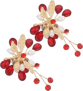 Clips para Zapatos de Novia con Cristales Decoración de Libélula con Perlas Adornos Desmontables para Tacones Altos Accesorios Elegantes para Bodas y DIY