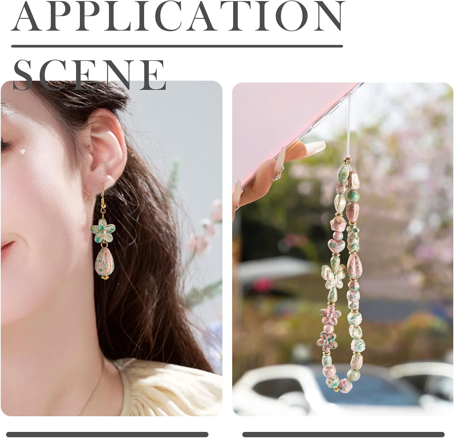 KISSITTY 92pcs Assorted Vintage Golden Metal Enlaced Acrylic Beads Opaque Bohemia Loose Spacer Beads Bulk Flower Heart Star Butterfly Mixed Shapes for DIY Jewelry Making Bracelet Necklace Earring - Image 4