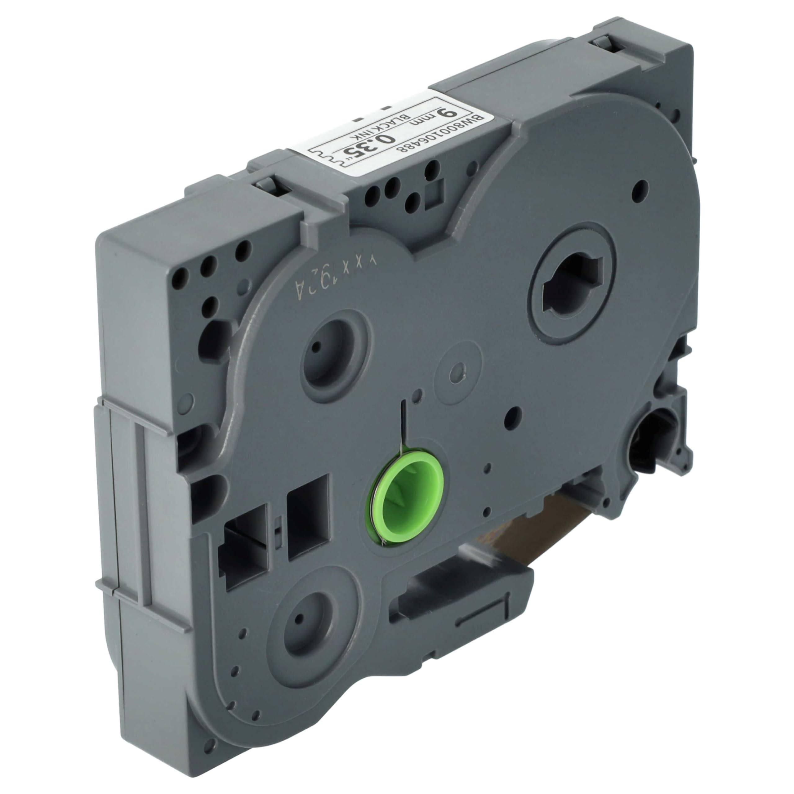 vhbw 10 x zamiennik taśmy do etykiet Brother TZ-221, TZE-221 do drukarki etykiet 9 mm, czarny na białym