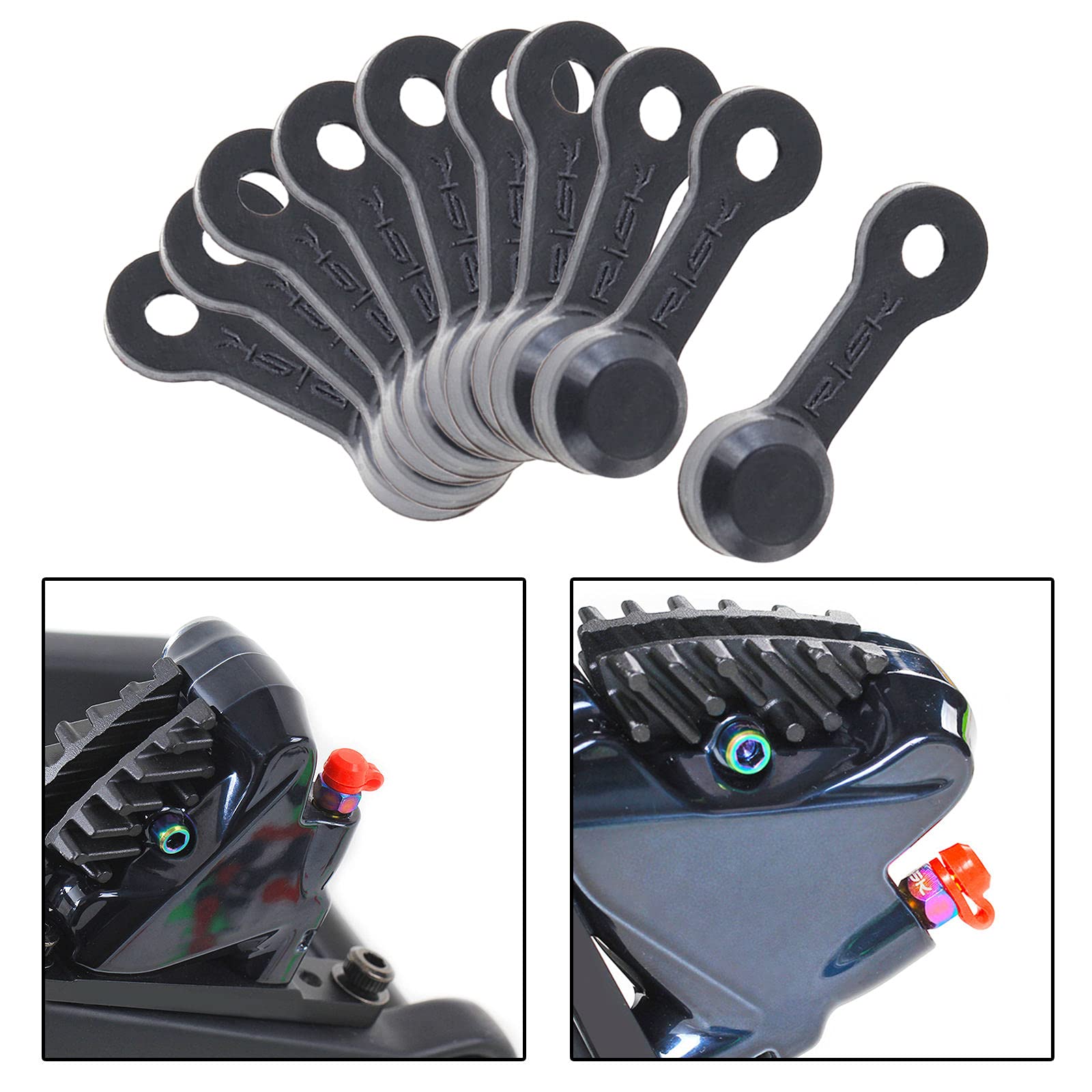 Sharplace 10 Pezzi Tappi in Gomma per spurgo Freno Bici Tappo Antipolvere Cappuccio per sfiato Freno per Auto e Moto - Nero