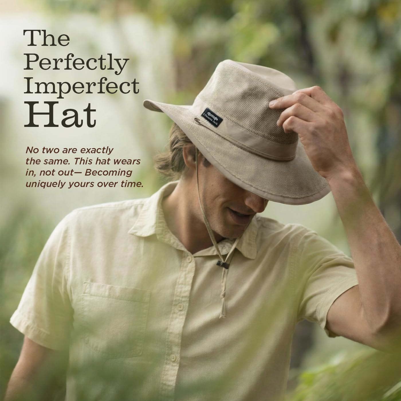 Mesh Crown Safari Men's Sun Hat, 3" Brim, Adjustable Chin Cord, UPF (SPF) 50+ Sunhat Protection