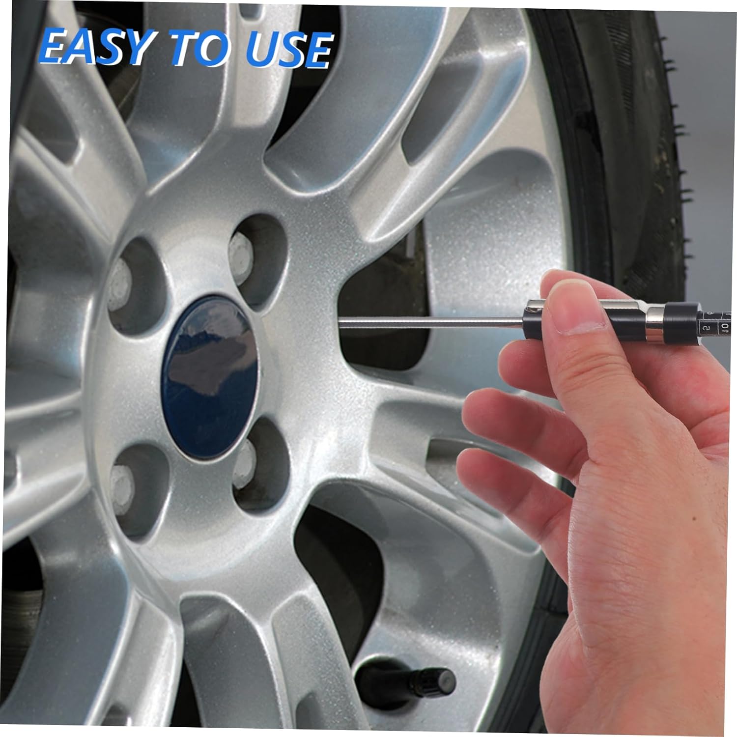 MAGICLULU Brake Pad Measuring Tool High Precision Gauge for Accurate Brake Pad Wear Assessment Easy Measurement Design Compatible with Various Brake Pads Essential Vehicle Safety Tool