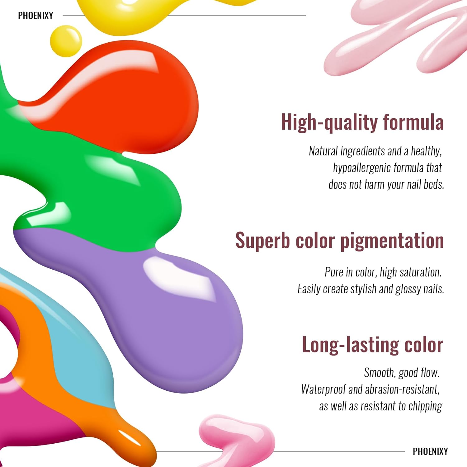 phoenixy Gel Nail Polish Kit with U V Light 64 Pcs Gel Polish Nail Set 45 Colors Nail Polish Set with Base and 4 Effects Top Coat Manicure Tools Complete Gel Nail Kit Gift for Women