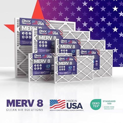 Miniatura 344 de BNX TruFilter MERV 13 - Filtro de aire para horno de CA de 20 x 20 x 1 pulgadas (paquete de 4) - Fabricado en Estados Unidos - Filtros de aire
