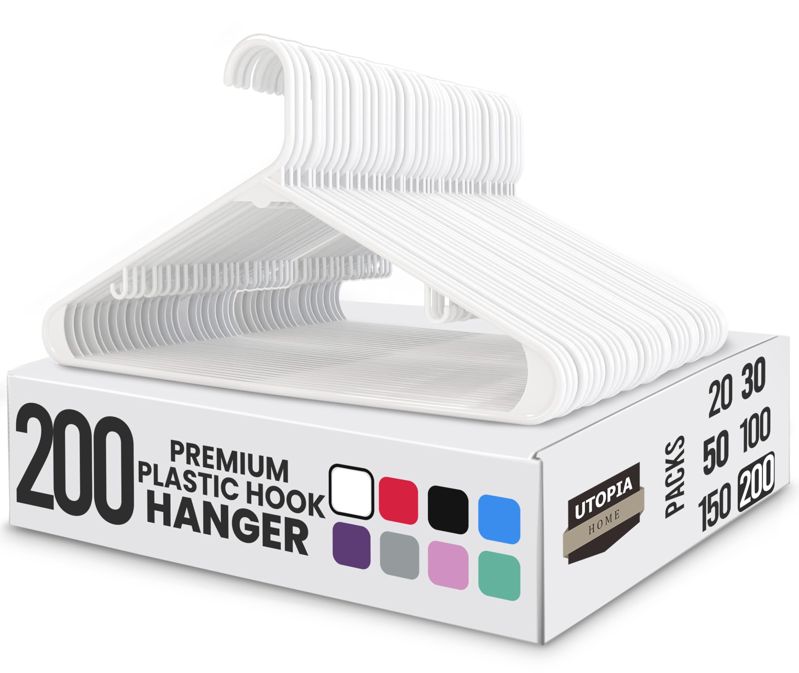 Plastic Hangers 200 Pack