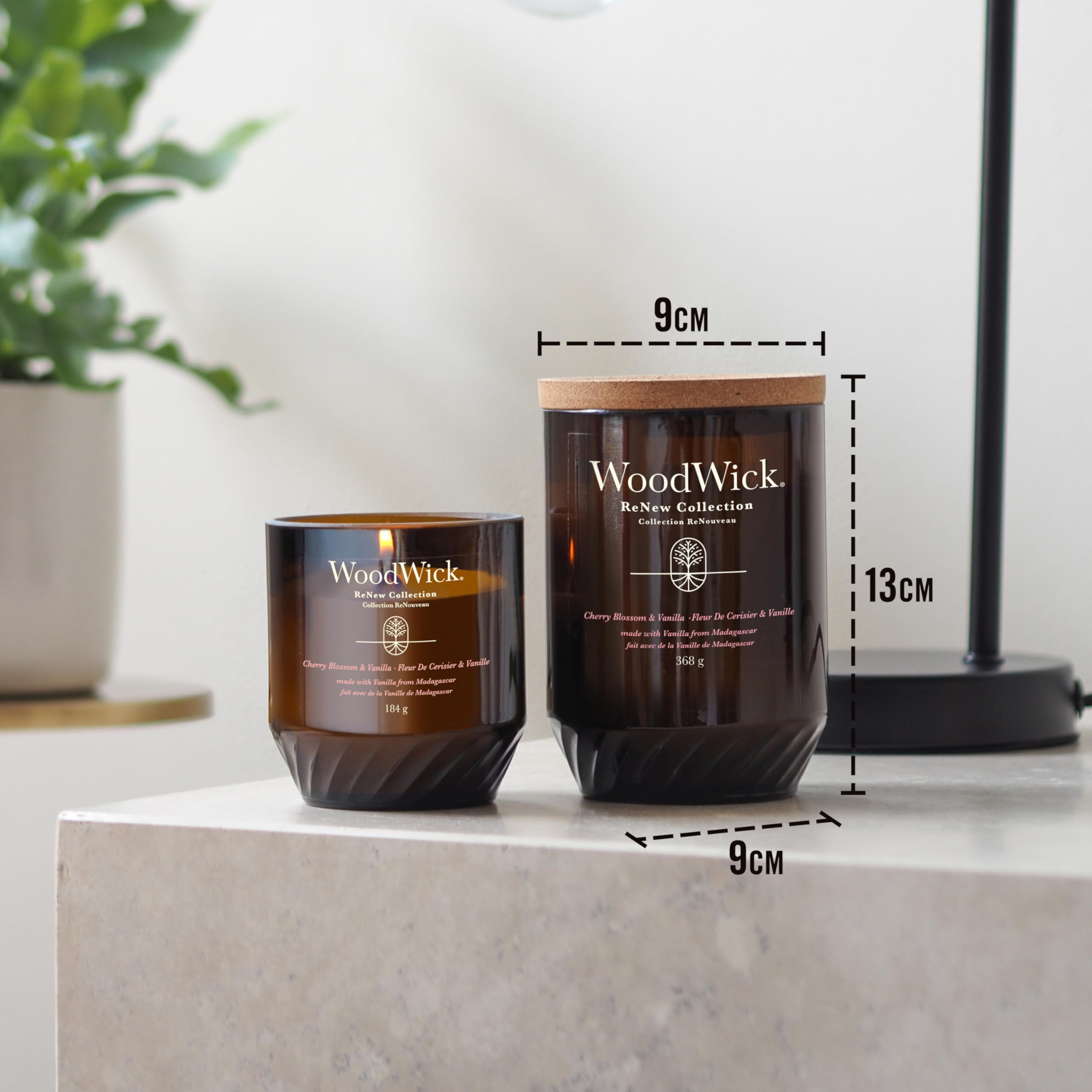 Candela WoodWick Profumata Alla Vaniglia - Stoppino Scoppiettante, Fino A 20 Ore, Design A Clessidra