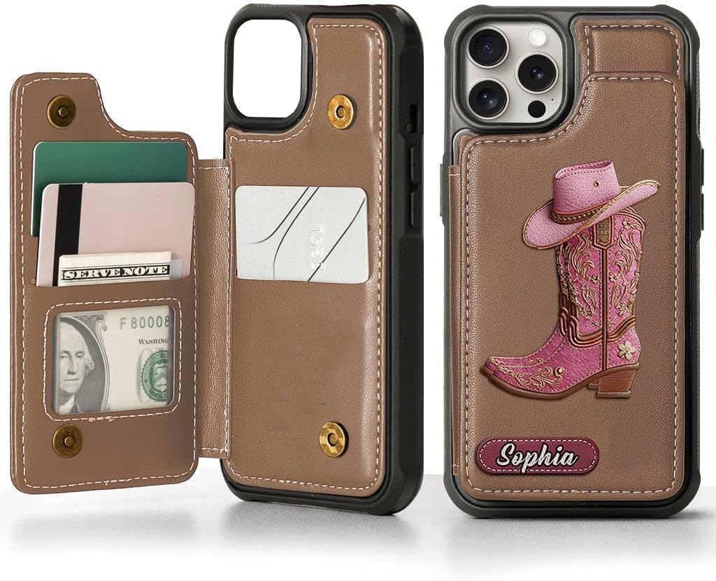 Western Spirit - Personalized Cowgirl Wallet Phone Case