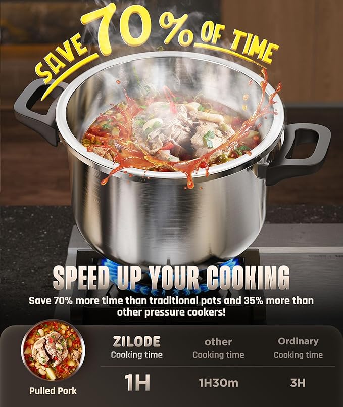Olla A Presión Acero Inoxidable 3.8L ZILODE miniatura 2