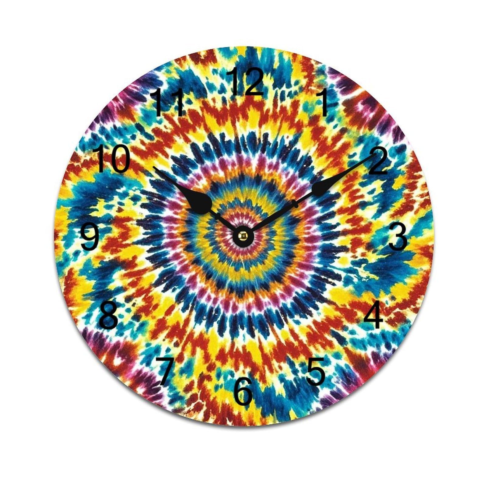 Horloge murale sans tic-tac colorée en PVC pour un sommeil paisible