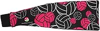 Vista 2 de MadSportsStuff Crazy Volleyball Headband with Volleyball Logos