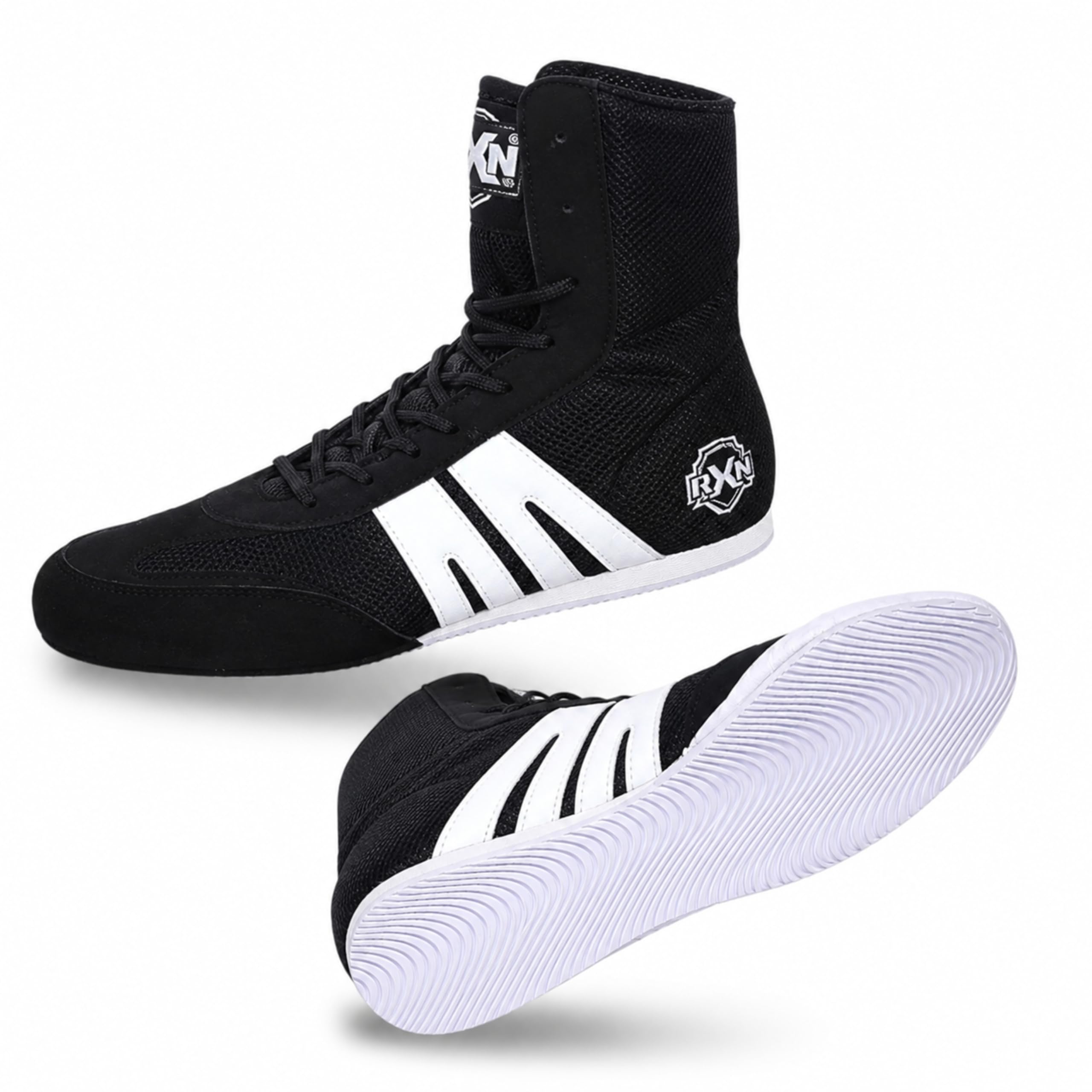 Gold Medal Boxing Shoes for Men | Lightweight High Top Boxing Boots with Anti-Slip Non-Marking Rubber Sole | Breathable Mesh Upper | Training, Sparring & Competition Boxing Shoes-image-14