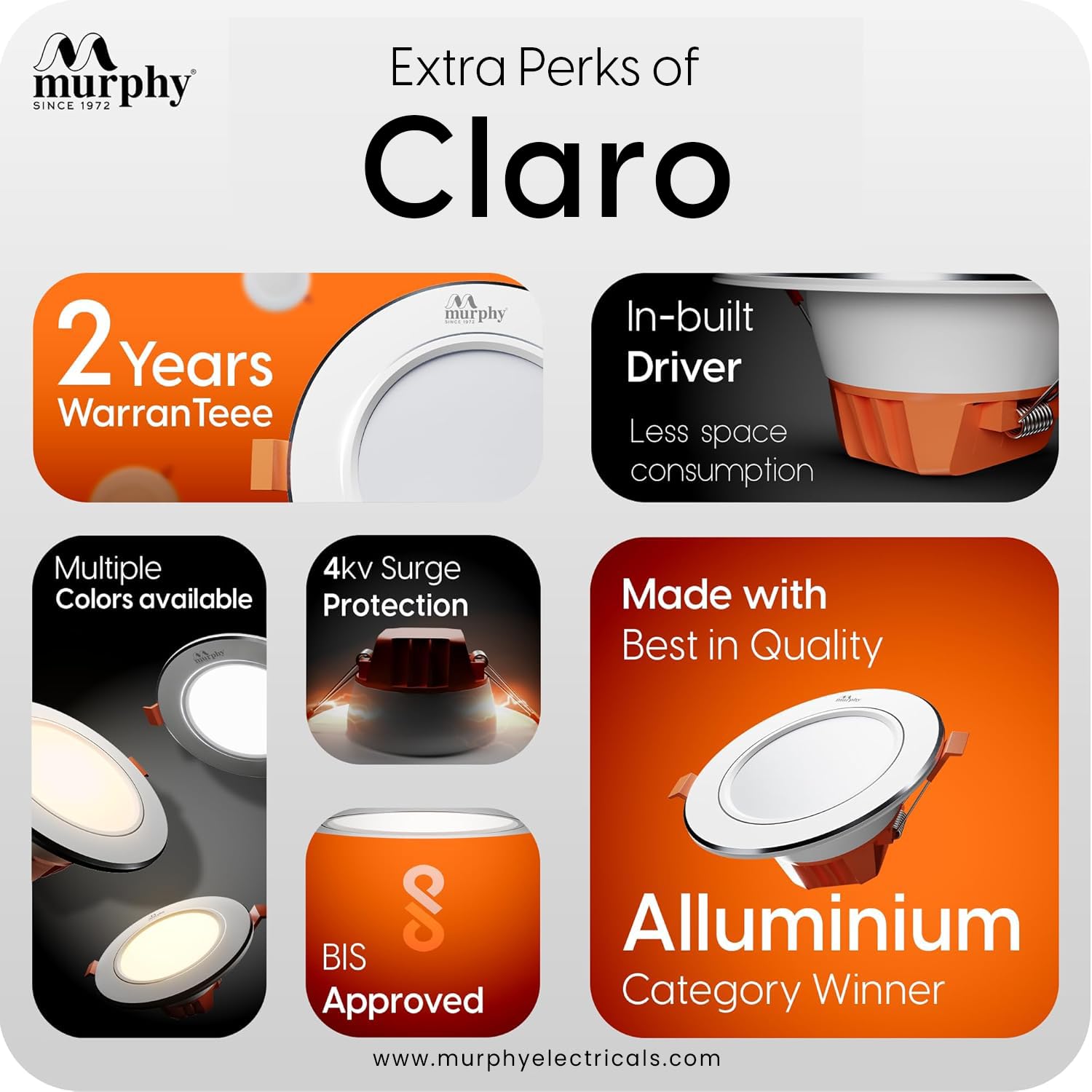 Murphy Claro LED Downlights - Pack of 4 -2