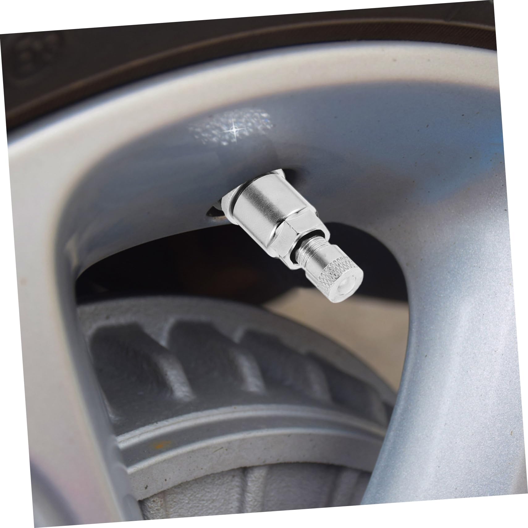 Mikinona Valvole per Pneumatici Cappuccio a Strisce Argento in Acciaio 45 10 Pezzi Resistenti e Efficienti per Camion e Rimorchio