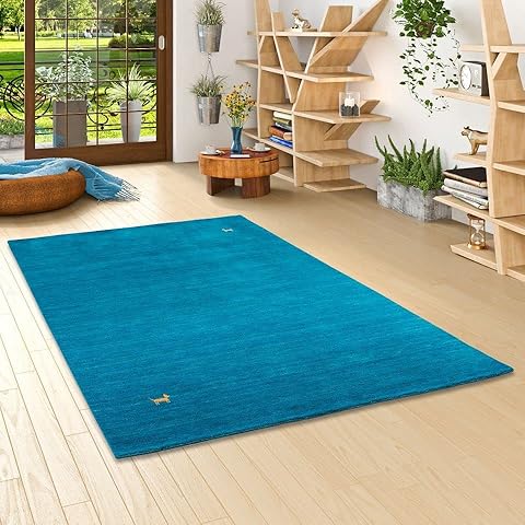 Pergamon Shiva - Alfombra Natural Indo Napal Gabbeh - Turquesa Cover