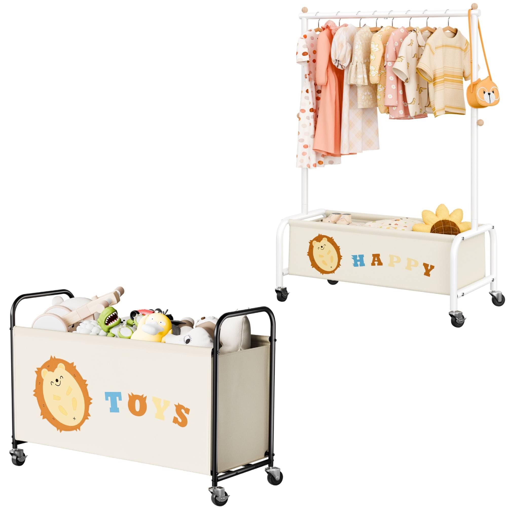 GRANNY SAYS Set di Scatola per giocattoli con ruota e Appendiabiti Bambini