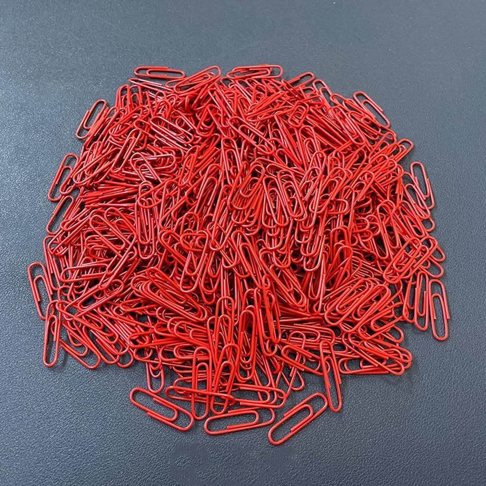 200 Pcs Blue Plastic Paper Clips, 28mm image 4