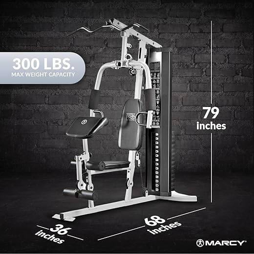 Marcy Dual-Functioning Upper And Lower Body 150-Pound Stack Home Gym Workout Weight Machine