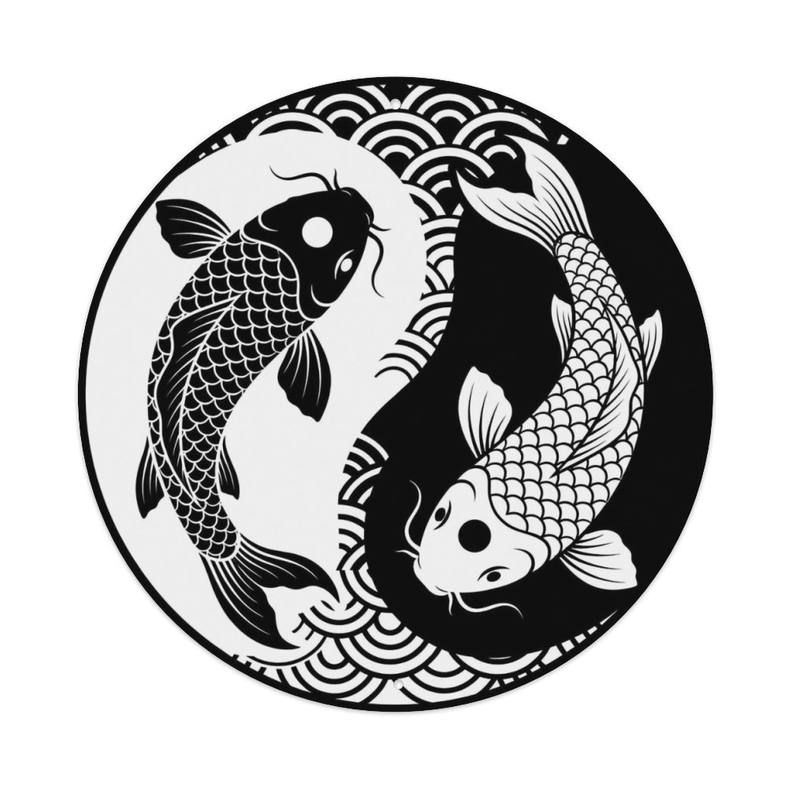 TaiChi Koi Fish Eternal Circle Infinity Loop Endless Journey Metal Tin Sign