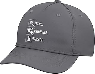 Cool Escape Room Art for Men Women Kids Escape Room Birthday Adjustable Baseball Hat