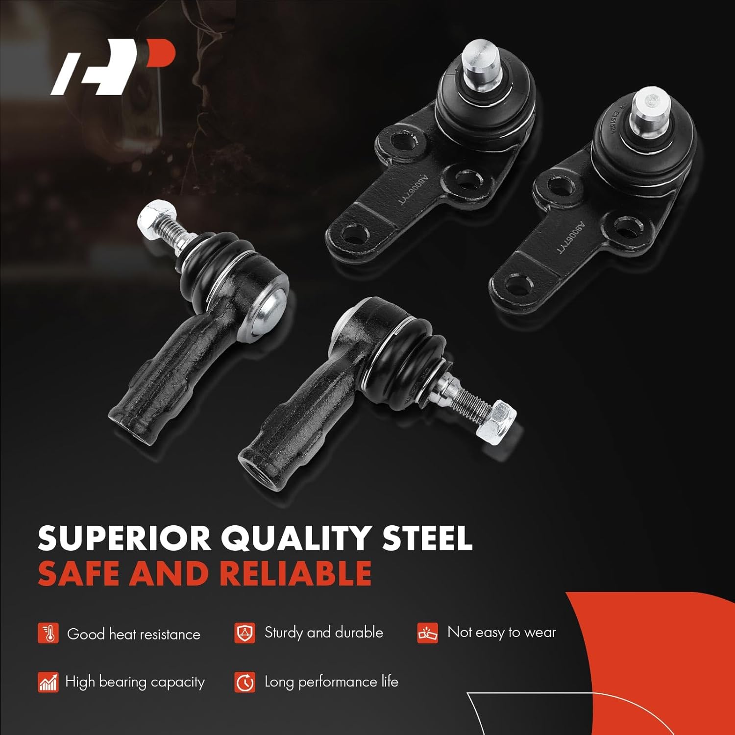 A-Premium Set of 6, Front Lower Ball Joint, Inner Outer Tie Rod End, Compatible with Ford Focus 2000 2001 2002 2003 2004