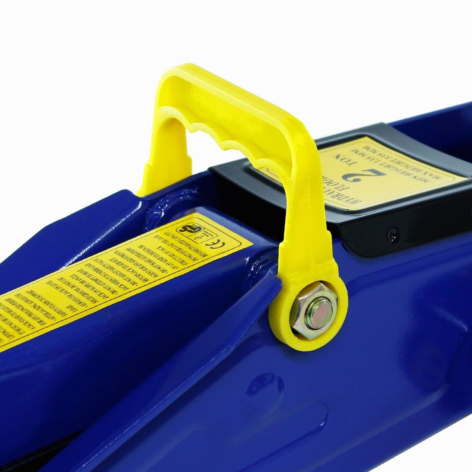 Martinetto idraulico blu, sollevatore manuale compatto, 450 mm x 195 mm x 135 mm, cric idraulico in acciaio legato, adatto per il cambio di pneumatici (2 tonnellate)