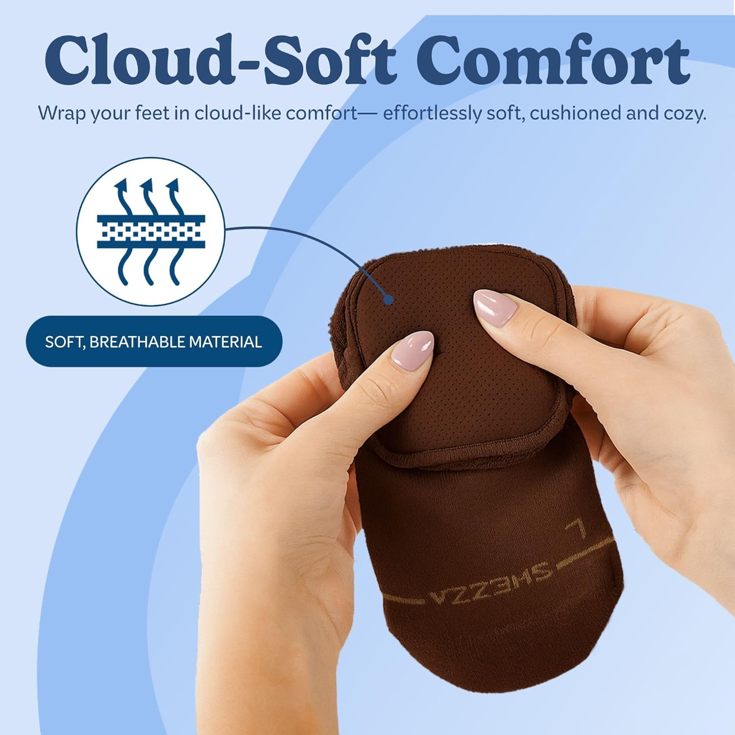 SHEZZA Anti-Blister Cushion Heel Padded Crew Sock-Breathable,Comfortable-seen on TikTok