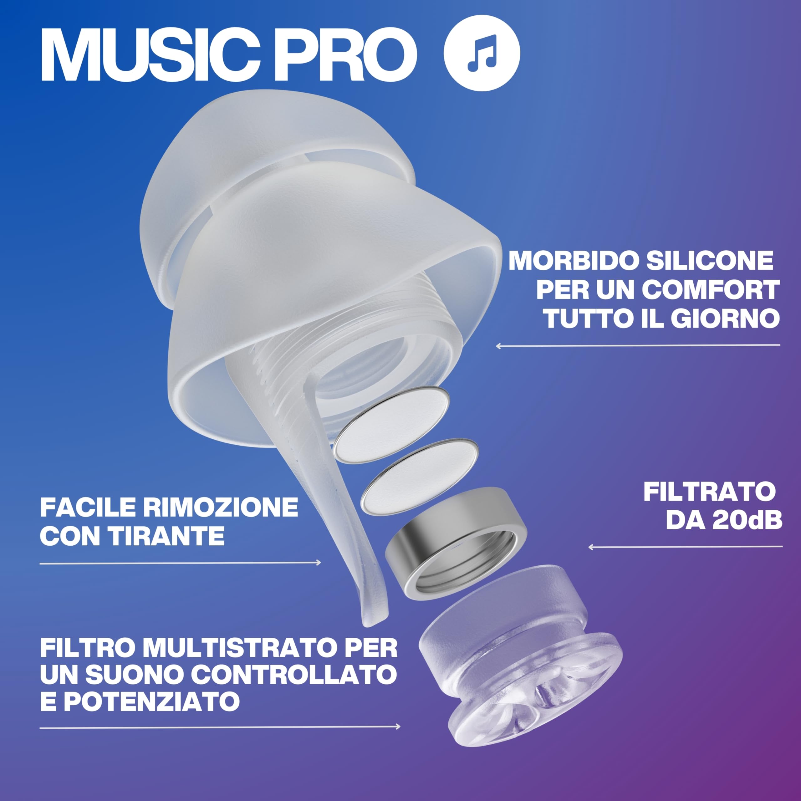 Tappi per le orecchie ad alta fedeltà per concerti, tappi per le Tappi per le orecchie ad alta fedeltà per concerti, tappi per le