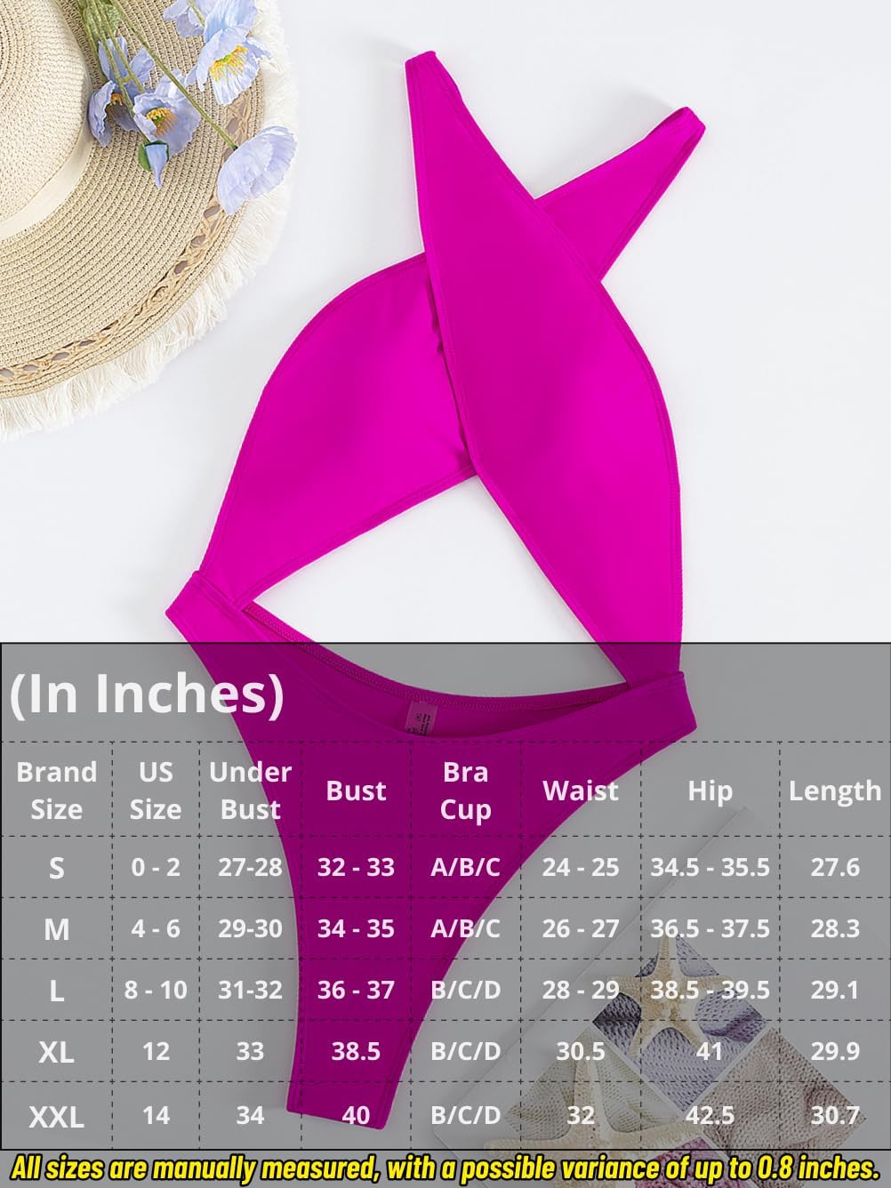 Kaei&Shi Sexy One Piece Swimsuit for Women,Cut Out Criss Cross Bathing Suit,Thong Monokini Swimsuits - Image 6