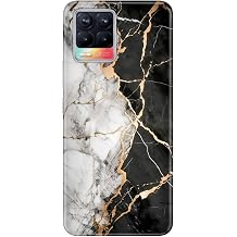 Realme Realme 8 Pro ile Uyumlu K l f, Bat  Mermer Temal  Desenli, Darbe Emici Silikon