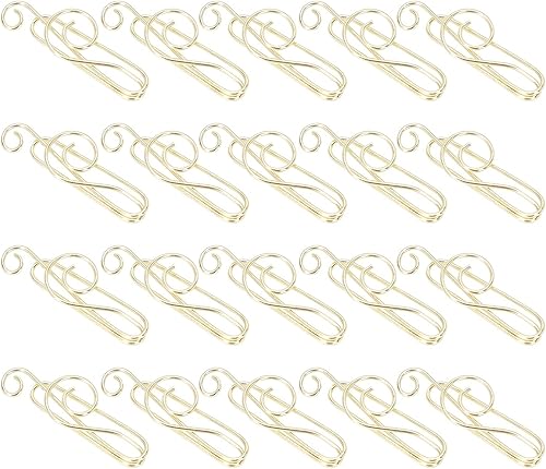 Miniatura 2 de Clips de papel, 20 clips de papel surtidos para notas musicales, clips de papel para oficina, escuela y uso (dorado)