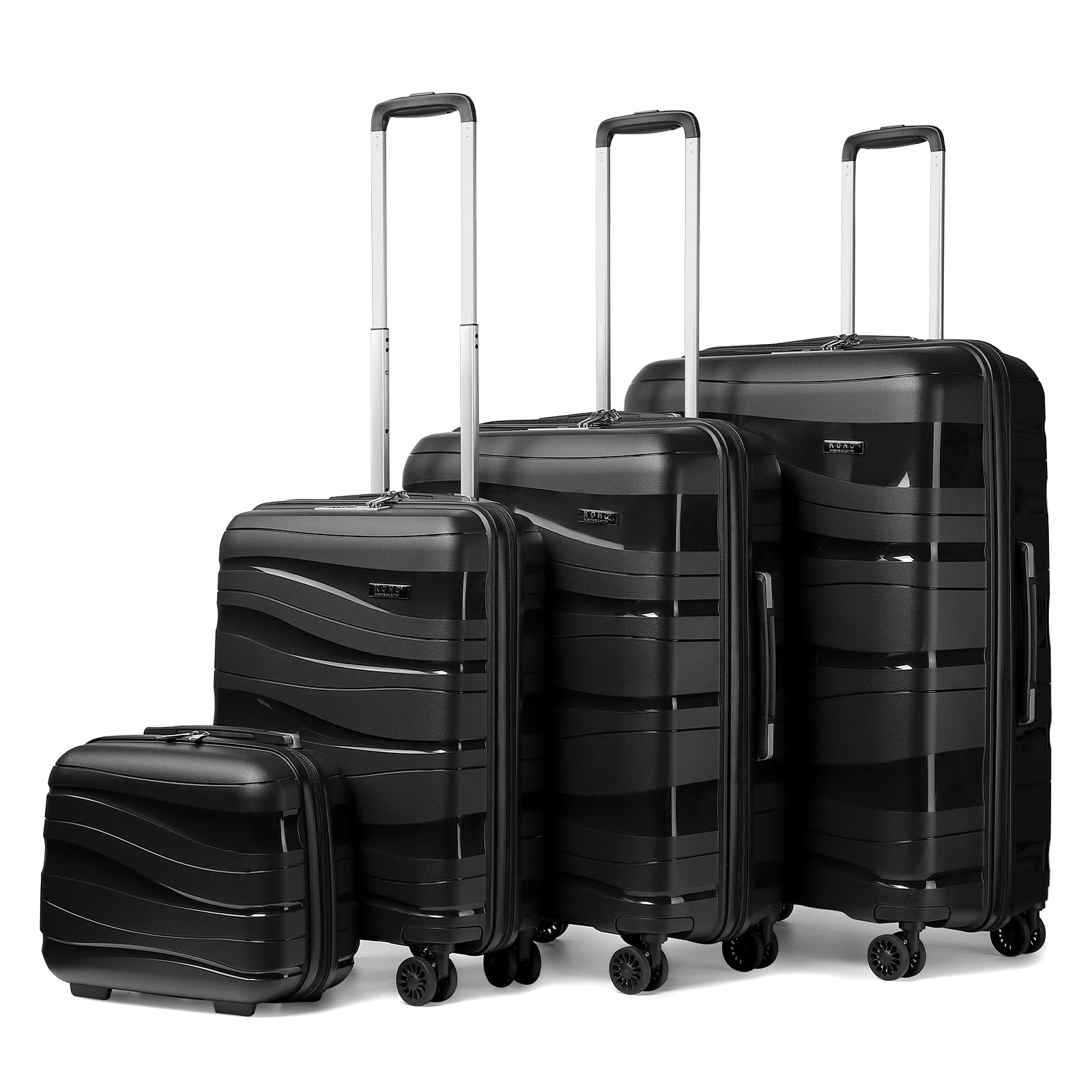 KONO Reisekoffer mit Kosmetikkoffer 100% PP