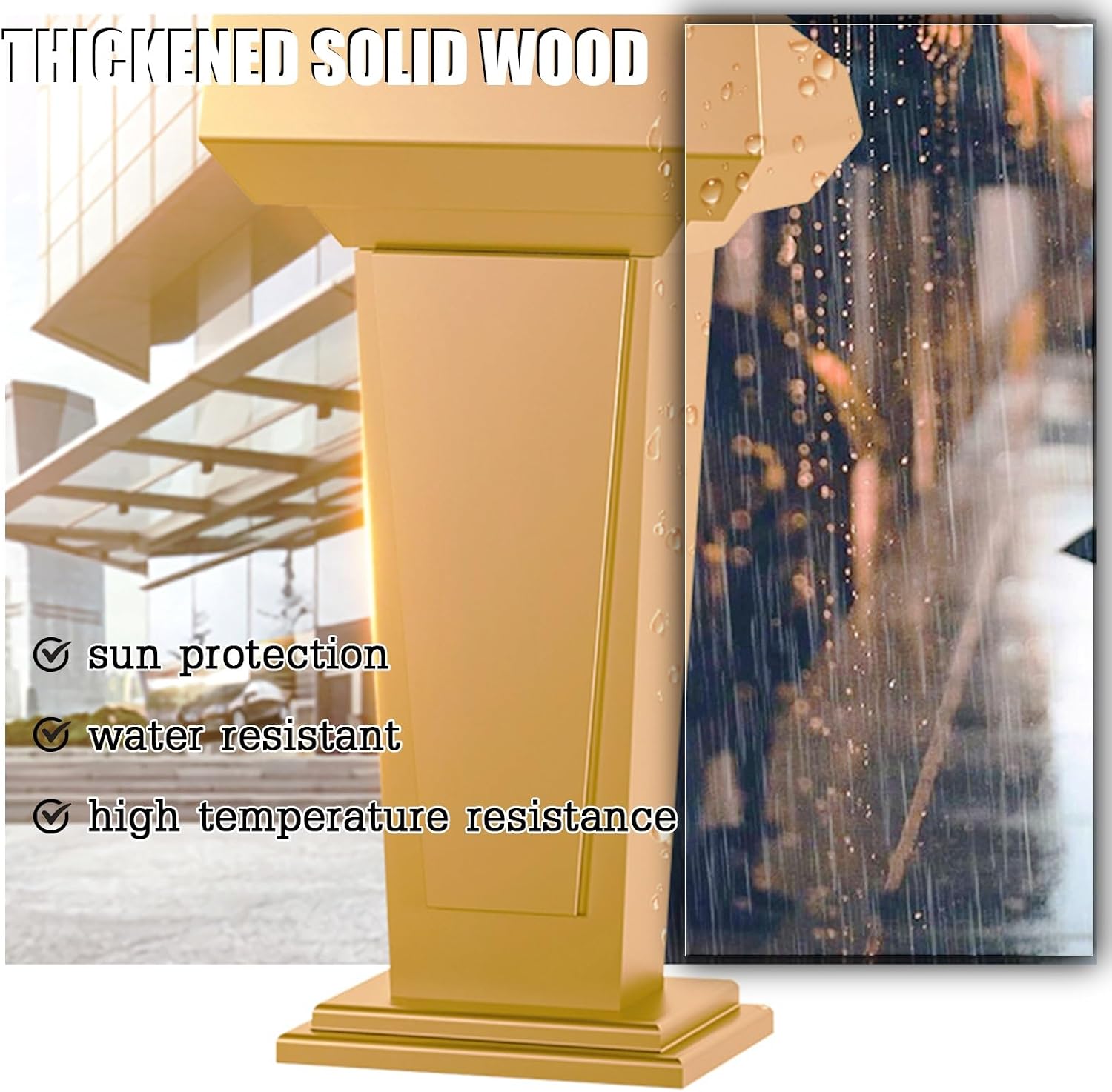 Speech Stand, Front Desk Reception, Solid Wood Podium For Conference Room, Reception Desk For 4S Stores, Host Stand, Small Lecture Stand Modern Design - Ideal For Concerts, Schools, Offices & Stages(C