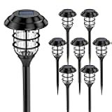 SOLPEX Solar Lights for Outside, Solar Outdoor Pathway Garden Lights Waterproof, Solar Powered Landscape Lighting for Yard, Garden, Pathway, Patio, Porch, Walkway, Driveway, 8 Pack(Cold White)
